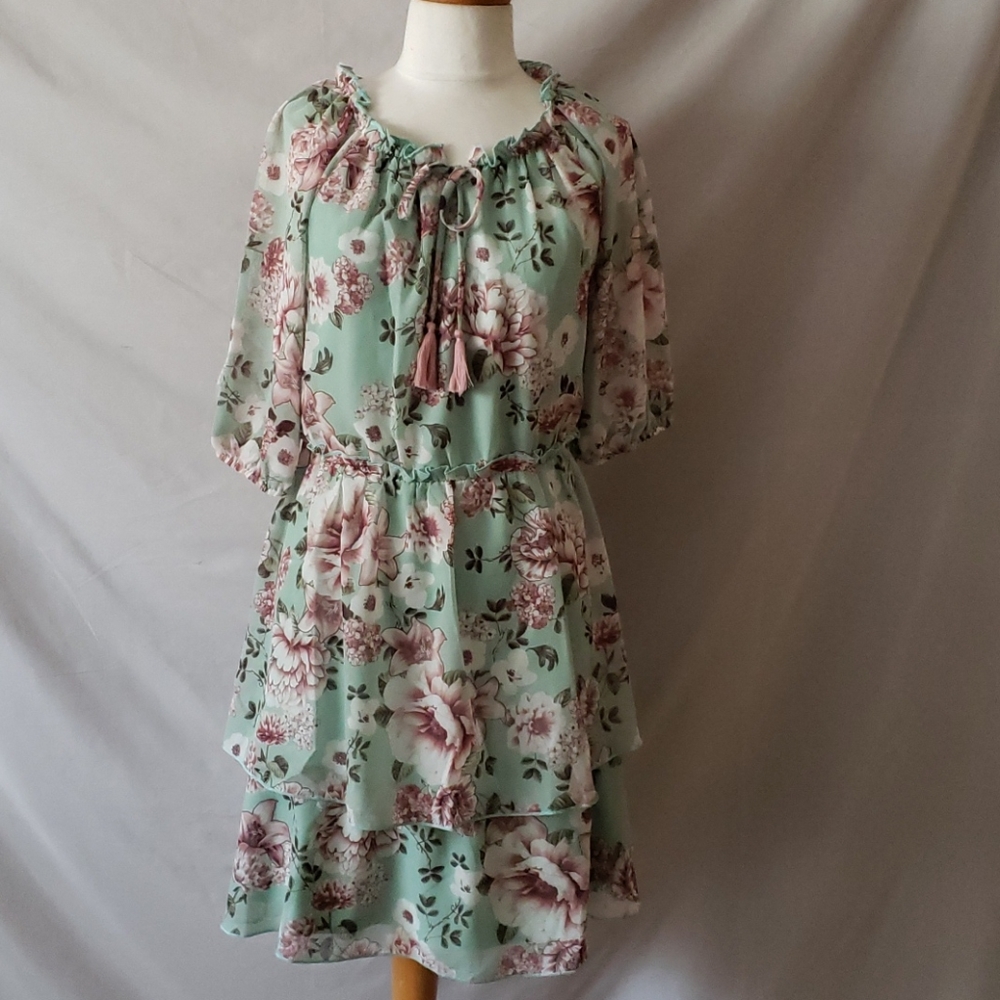 NEW Max & Ash Floral Print Mini Babydoll Dress